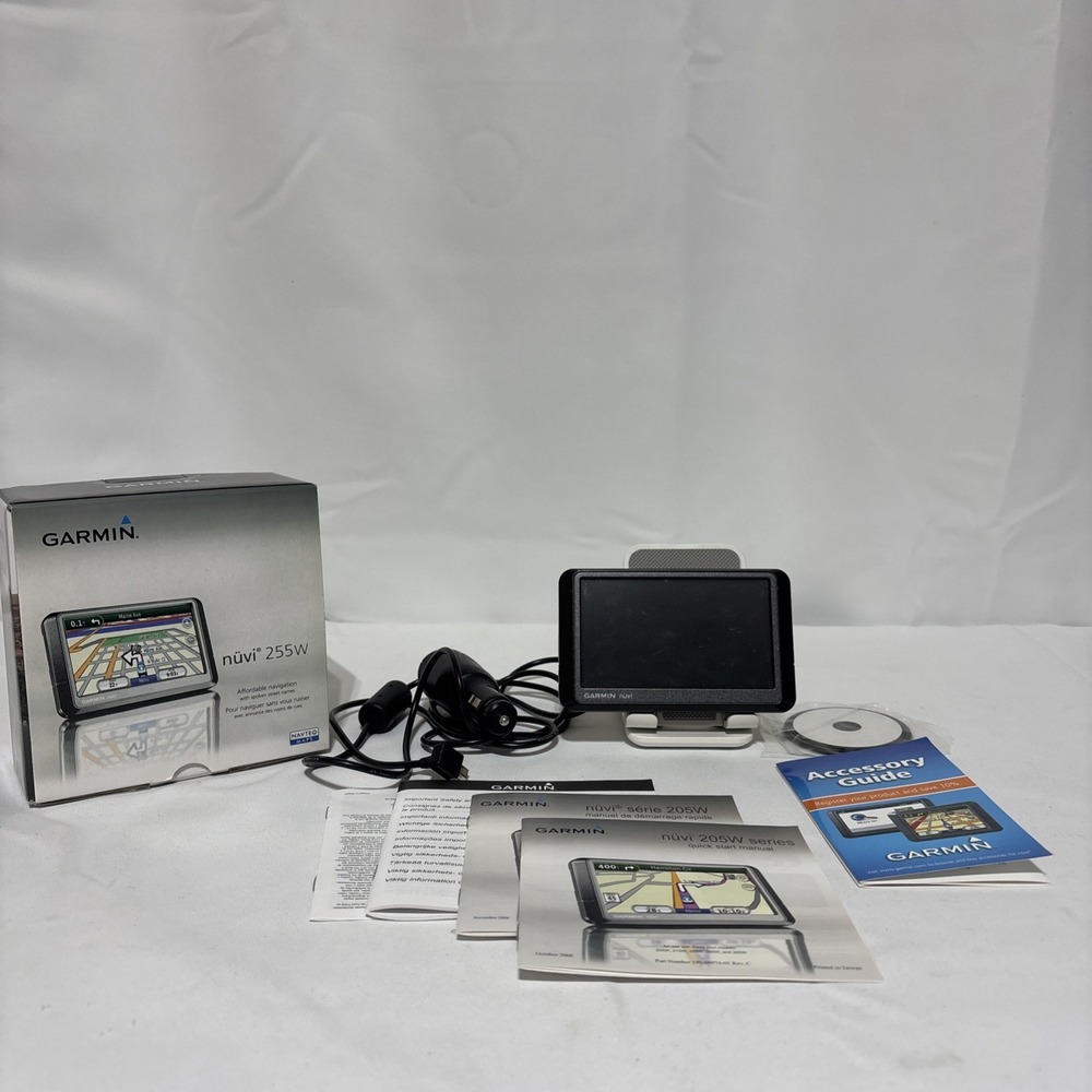 Garmin Nuvi 255W Navigation System Gps Bundle No Mount Tested Works